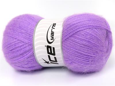 Lot of 4 x 100gr Skeins Ice Yarns MOHAIR PASTEL (10% Mohair 15% Wool) Yarn Lilac