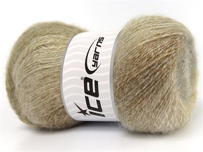 Lot of 4 x 100gr Skeins Ice Yarns MOHAIR PASTEL (10% Mohair 15% Wool) Yarn Camel Shades Cream