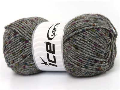 Lot of 4 x 100gr Skeins Ice Yarns NICE BABY TWEED Yarn Grey Shades Purple Turquoise Green Shades