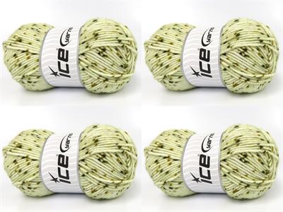Lot of 4 x 100gr Skeins Ice Yarns NICE BABY TWEED Yarn Cream Khaki Shades