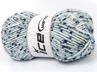 Lot of 4 x 100gr Skeins Ice Yarns NICE BABY TWEED Yarn Blue Shades Camel Green