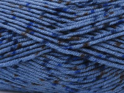 Lot of 4 x 100gr Skeins Ice Yarns NICE BABY TWEED Yarn Blue Shades Brown Shades