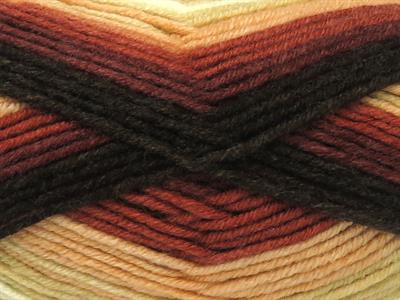 Lot of 4 x 100gr Skeins Ice Yarns NICE BABY Yarn Brown Shades Cream Shades