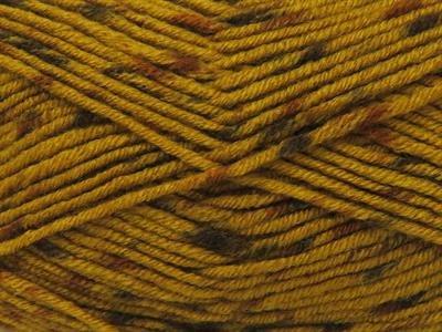 Lot of 4 x 100gr Skeins Ice Yarns NICE BABY TWEED Yarn Gold Shades Brown