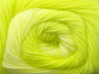 Lot of 4 x 100gr Skeins Ice Yarns SHAGGY Hand Knitting Yarn Neon Green Shades