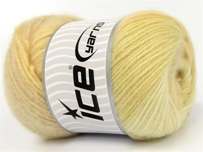 Lot of 4 x 100gr Skeins Ice Yarns SHAGGY Hand Knitting Yarn Dark Cream Shades