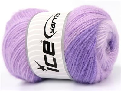 Lot of 4 x 100gr Skeins Ice Yarns SHAGGY Hand Knitting Yarn Lilac Shades