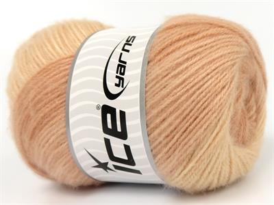 Lot of 4 x 100gr Skeins Ice Yarns SHAGGY Yarn Light Salmon Shades