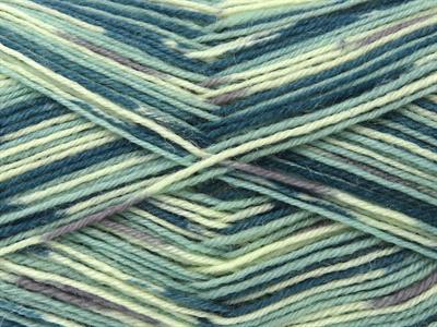 Lot of 4 x 100gr Skeins Ice Yarns SMART SOCK (75% Superwash Wool) Yarn Green Shades Grey