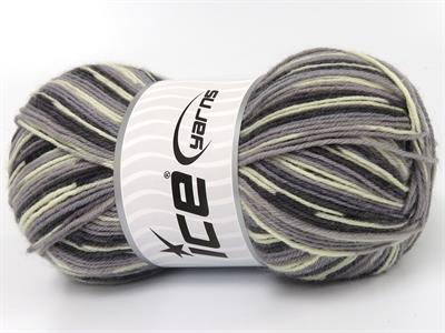 Lot of 4 x 100gr Skeins Ice Yarns SMART SOCK (75% Superwash Wool) Yarn Grey Shades