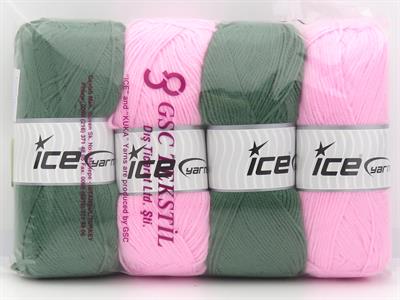 Lot of 4 x 100gr Skeins Ice Yarns SUPER BABY Hand Knitting Yarn Mixed Lot
