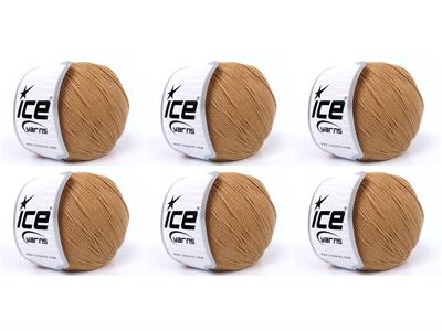 Lot of 4 x 100gr Skeins Ice Yarns TENCEL (100% Tencel) Yarn Milky Brown