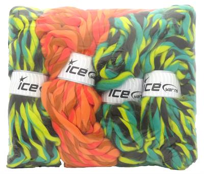 Lot of 4 x 300gr Skeins Ice Yarns Superbulky Winter Yarns MIXED LOT (20% Wool) Yarn Multicolor