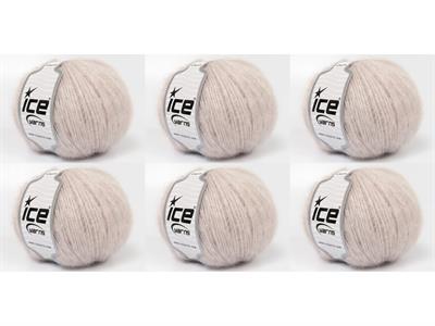 Lot of 6 Skeins Ice Yarns CHARM (10% Superwash Wool 15% Mohair) Yarn Powder Pink