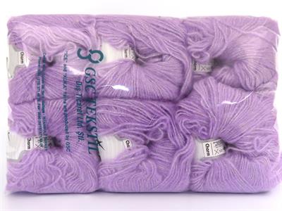 Lot of 6 Skeins Ice Yarns CHARM (10% Superwash Wool 15% Mohair) Yarn Lilac