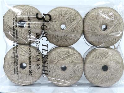 6x50gr. LINEN Viskon, Keten Açık Bej Viskon, Yazlık İplikler, Keten