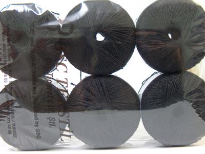 Lot of 6 Skeins Ice Yarns LINEN (50% Viscose) Hand Knitting Yarn Black