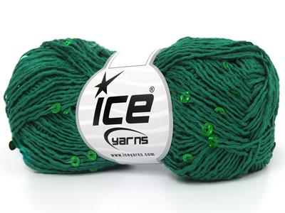 6x50gr. NATURAL COTTON LIGHT PAILLETTE Pamuk Koyu yeşil Metalik Simli, Yazlık İplikler, Pamuk, Boncuklu Pullu