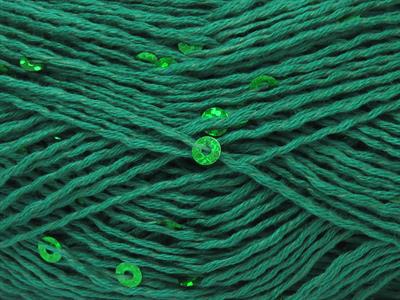 6x50gr. NATURAL COTTON LIGHT PAILLETTE Pamuk Koyu yeşil Metalik Simli, Yazlık İplikler, Pamuk, Boncuklu Pullu