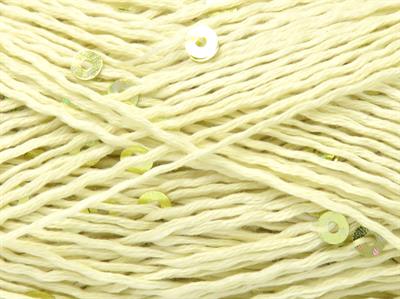 6x50gr. NATURAL COTTON LIGHT PAILLETTE Pamuk Açık Krem Metalik Simli, Yazlık İplikler, Pamuk, Boncuklu Pullu