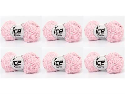 6x50gr. NATURAL COTTON LIGHT PAILLETTE Pamuk Bebe Pembesi Metalik Simli, Yazlık İplikler, Pamuk, Boncuklu Pullu