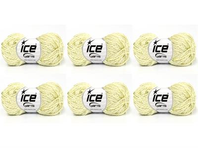6x50gr. NATURAL COTTON LIGHT PAILLETTE Pamuk Açık Krem Metalik Simli, Yazlık İplikler, Pamuk, Boncuklu Pullu