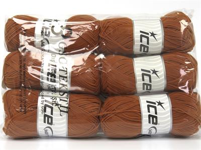 Lot of 6 Skeins Ice Yarns NUBUCK CHENILLE (100% MicroFiber) Yarn Dark Gold