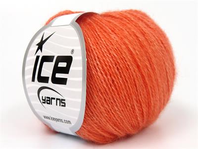Lot of 6 Skeins Ice Yarns SILK (10% Kid Mohair 40% Merino Superfine) Yarn Salmon