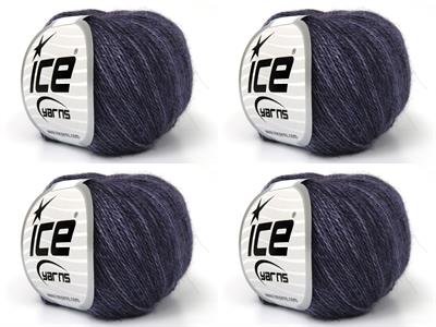 Lot of 6 Skeins Ice Yarns SILK (10% Kid Mohair 40% Merino Superfine) Yarn Lilac