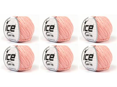 6x50gr. SUMMERTIME Viskon, Pamuk Açık Somon Viskon, Yazlık İplikler, Pamuk