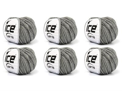 6x50gr. SUMMERTIME Viskon, Pamuk Açık Gri Viskon, Yazlık İplikler, Pamuk