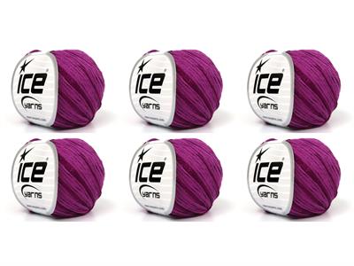 6x50gr. SUMMERTIME Viskon, Pamuk Koyu Fuşya Viskon, Yazlık İplikler, Pamuk