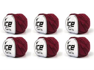 6x50gr. SUMMERTIME Viskon, Pamuk Bordo Viskon, Yazlık İplikler, Pamuk