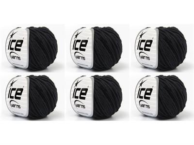 Lot of 6 Skeins Ice Yarns SUMMERTIME (80% Cotton 20% Viscose) Yarn Anthracite Black