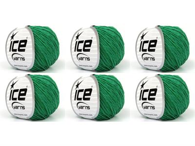 6x50gr. SUMMERTIME Viskon, Pamuk Koyu yeşil Viskon, Yazlık İplikler, Pamuk