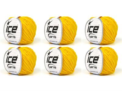 6x50gr. SUMMERTIME Viskon, Pamuk Sarı Viskon, Yazlık İplikler, Pamuk