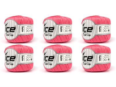 Lot of 6 Skeins Ice Yarns SWIM Hand Knitting Yarn Light Pink
