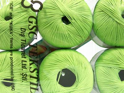 Lot of 6 Skeins Ice Yarns SWIM Hand Knitting Yarn Light Green