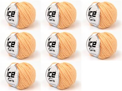 Lot of 8 Skeins Ice Yarns LANA MORBIDA (40% Wool) Hand Knitting Yarn Salmon
