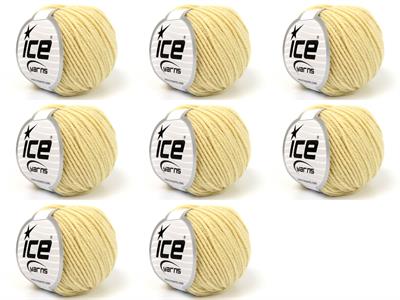 Lot of 8 Skeins Ice Yarns LANA MORBIDA (40% Wool) Hand Knitting Yarn Dark Cream