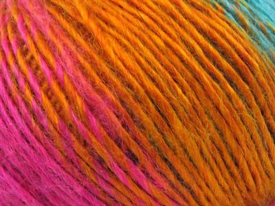 8x50gr. PANORAMA Premium Akrilik Yeşil, Mor, Altın, Fuşya Kışlık, Düz iplikler, Batik Desenli, 100% Akrilik