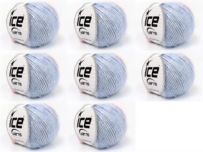 8x50gr. PANORAMA Premium Akrilik Açık Gri, Açık Mavi, Açık Pembe, Ekru Kışlık, Düz iplikler, Batik Desenli, 100% Akrilik