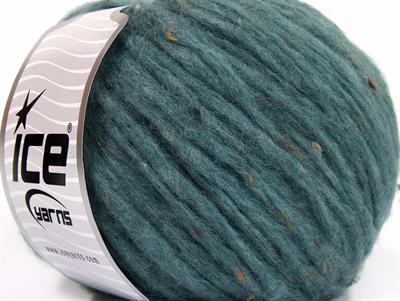 8x50gr. SOFTAIR TWEED Viskon, Akrilik Turkuaz Kışlık, Noktalı, Düz iplikler, Kalın, Zincir