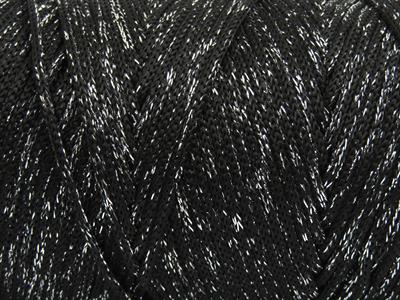 2x200gr. MACRAME BULKY GLITZ Metalik Simli Siyah, Gümüş Metalik Simli, Yazlık İplikler, Makrame, Tığ İşi, Düz iplikler, Kalın