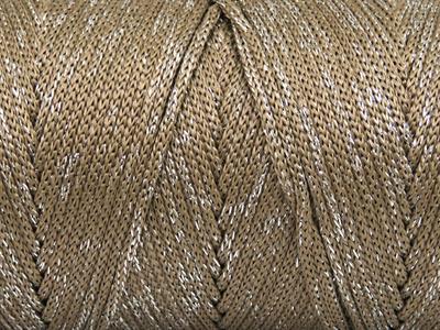 2x200gr. MACRAME BULKY GLITZ Metalik Simli Altın, Koyu Deve Tüyü Metalik Simli, Yazlık İplikler, Makrame, Tığ İşi, Düz iplikler, Kalın