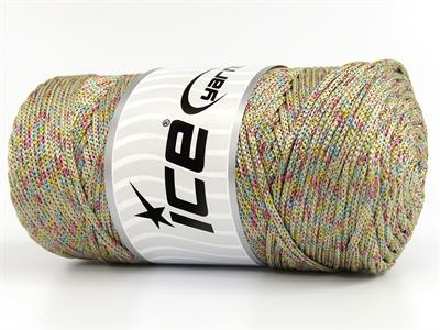 2x200gr. MACRAME BULKY GLITZ MULTI Metalik Simli Açık Kamel, Yanardöner Metalik Simli, Yazlık İplikler, Makrame, Tığ İşi, Düz iplikler, Kalın