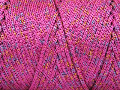 2x200gr. MACRAME BULKY GLITZ MULTI Metalik Simli Pembe, Yanardöner Metalik Simli, Yazlık İplikler, Makrame, Tığ İşi, Düz iplikler, Kalın