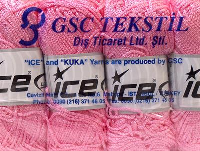 4x100gr. MACRAME CORD  Açık Pembe Yazlık İplikler, Makrame, Tığ İşi, Düz iplikler