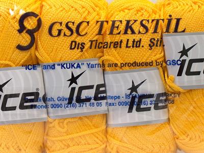 4x100gr. MACRAME CORD  Sarı Yazlık İplikler, Makrame, Tığ İşi, Düz iplikler