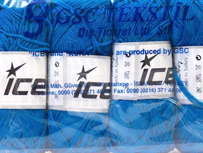 4x100gr. MACRAME CORD  Mavi Yazlık İplikler, Makrame, Tığ İşi, Düz iplikler